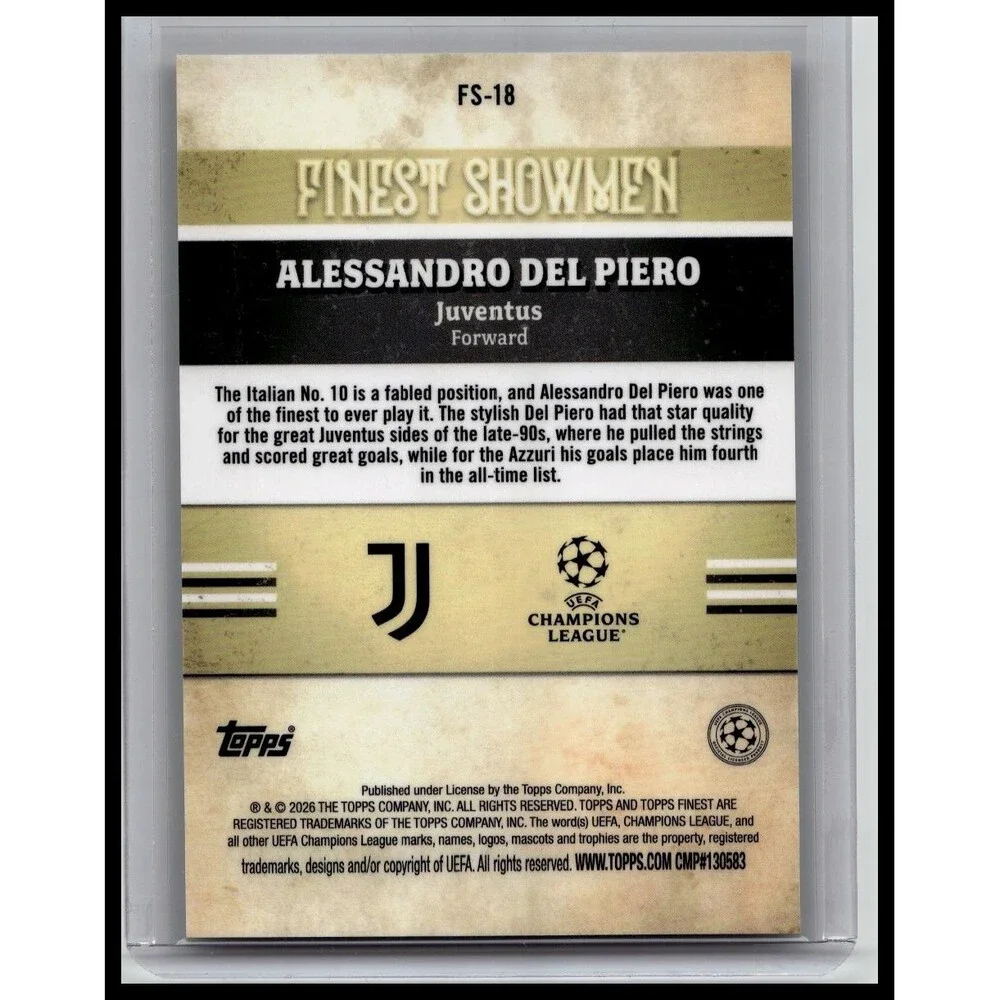 2025-26 Finest UEFA Club Competitions } Alessandro Del Piero Finest Showmen